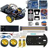 LAFVIN 2WD Smart Robot Car Kit with R3 Board, Ultrasonic Sensor, L298N Motor Driver, IR Remote Control, Obstacle Avoidance STEM Educational DIY Kit for Adults Beginners