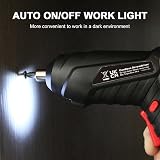 MYMULIKE 48 in 1 Cordless Electric Screwdriver Drill 90 Deg Rotated LED Light view 2