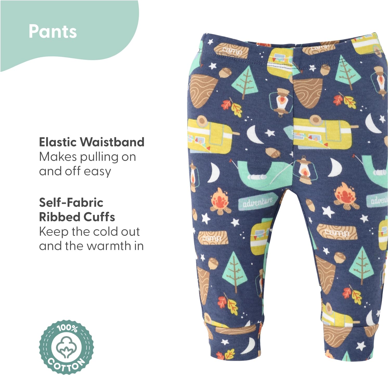 The Peanutshell Baby Layette Gift Set for Baby Boys or Girls - 30 Piece New Born Unisex Gift Set, Clothes & Newborn Essentials Must Haves - Clothes 0-3 Months - Happy Camper