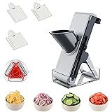 TIKBABA Safe Mandoline Slicer for kitchen,Vegetable Cutter,Veggie Dicer for Julience French Fry and Potato,Get Storage Box wi