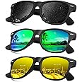 KALIYADI Polarized Sunglasses for Men and Women Matte Finish Sun glasses Color Mirror Lens UV Blocking (3 Pack)