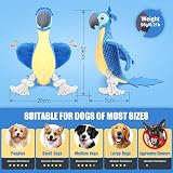 ROSAUI Cockatoo Plush Dog Toy with Rope Tug and Dental Cleaning view 2