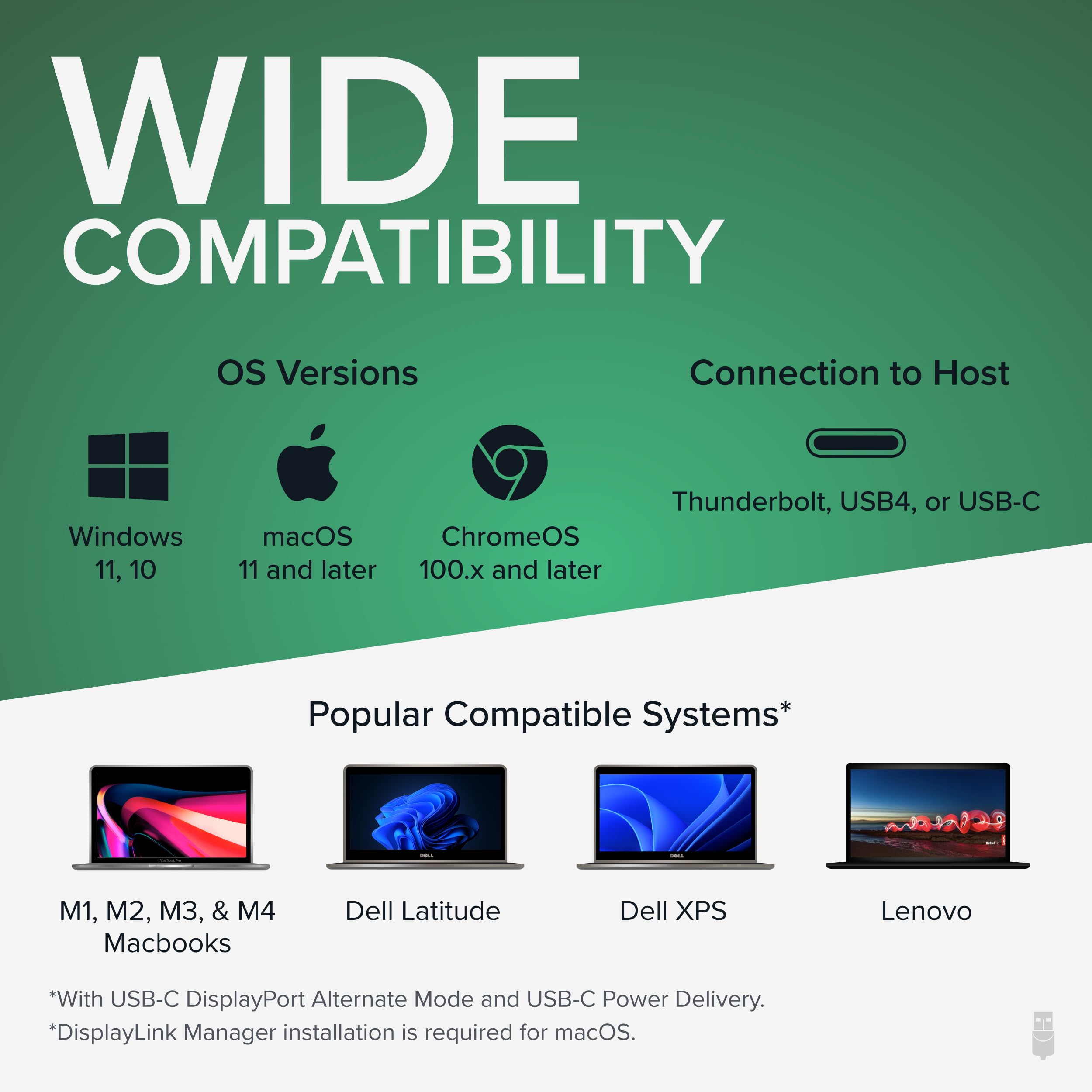 Plugable USB C Triple Display Docking Station | 100W PD, 3x HDMI (1x 4K 30Hz, 2x 1080p 60Hz), 6x USB 5Gbps Ports | Windows, macOS, ChromeOS Compatible - Enhance Productivity with Multi-Monitor Support