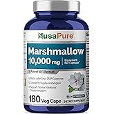 NusaPure Marshmallow Root 50:1 Extract, 200 mg Equivalent to 10,000mg Per Veggie Caps 180 Count (Non-GMO, Vegan) Bioperine