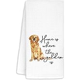 Jvpke Gloden Retriever Kitchen Towels, Golden Retriever Gifts for Women Dog Lover Women Pet Lovers, Golden Retriever Decor, Gloden Retriever Kitchen Decorative Towels 16×24 in