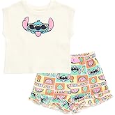 Disney Waffle Knit T-Shirt and Shorts Outfit Set Newborn to Little Kid Sizes (0-3 Months - 5)