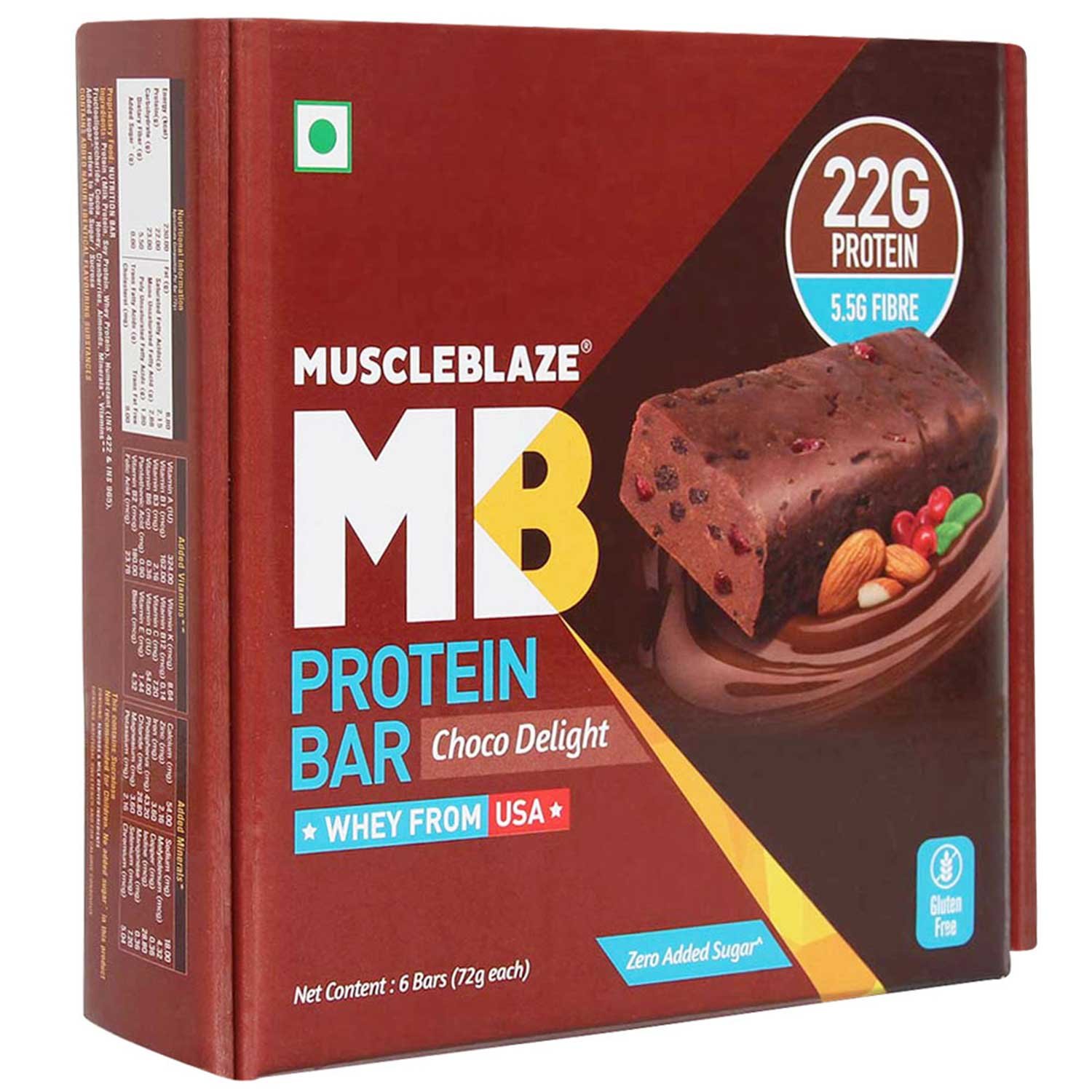 Muscleblaze Protein Bar 22g Protein Energy Bars Chocolate