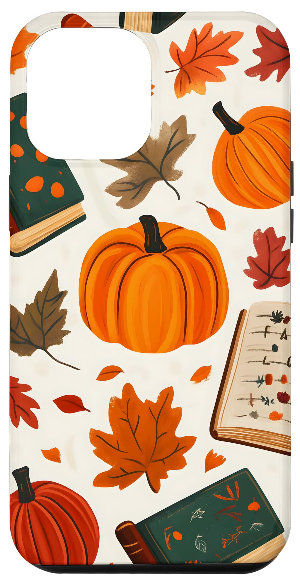 Autumn Pumpkins Books Leaves Case for iPhone 12 Pro Max