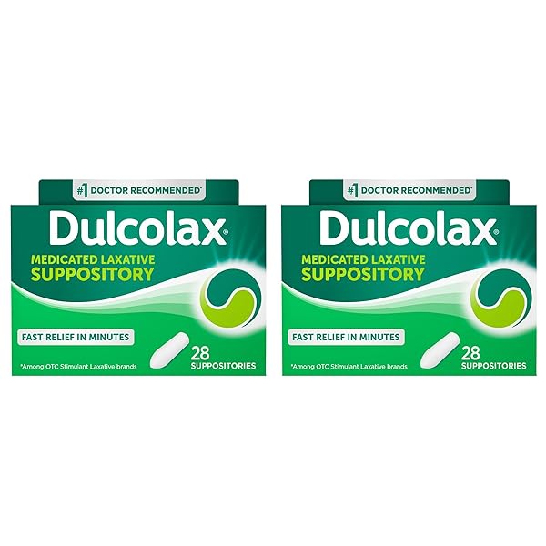 DULCOLAX STIMULANT LAXATIVE MEDICATED SUPPOSITORIES, PREDICTABLE & EFFECTIVE...
