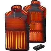 TODWARM Men Heated Vest with Battery Pack Included 16000mAh/7.4V | Electric Heating Vests 15-Zone Warm for Winter, 2XL