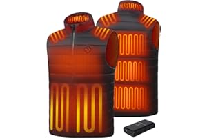 TODWARM Men Heated Vest with Battery Pack Included 16000mAh/7.4V | Electric Heating Vests 15-Zone Warm for Winter