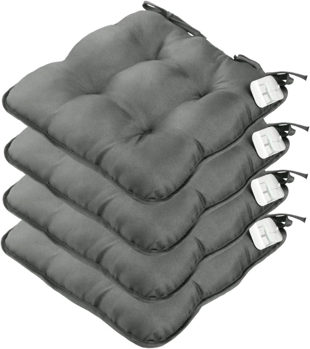 Hendem Tradings® 4 x Thick Chair Cushion Pad With Ties Seat Pads Garden