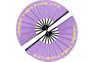 AYTHSRIC 2Pcs Fans for Line Dancing Clacking Fan Boots On The Ground Fans, Hand Fans for Women Foldable, Large Festival Popping Fans for Line Dancing (Light Purple)