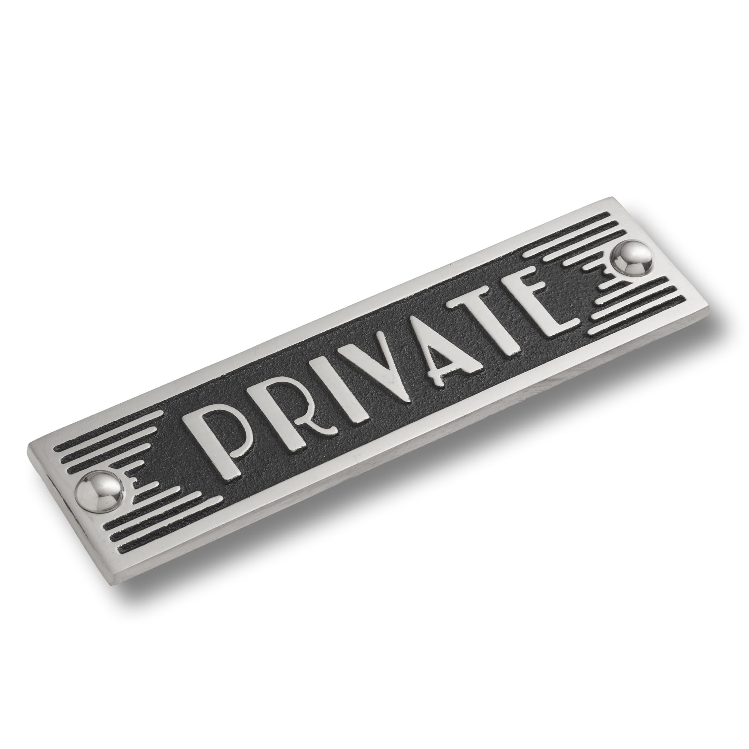 The Metal Foundry Private Metal Door Sign. Art Deco Style Home Decor Accessories Door Or Wall Aluminium Plaque. Handmade In England.