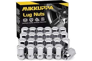 MIKKUPPA M14x1.5 Lug Nuts - One-Piece Chrome OEM Factory Style Large Acorn Seat Lug Nuts 7/8" Hex Replacement for Most Chrysl