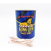 King Leo Soft Peppermint Stick Candy in a 15.5oz Gift Tin