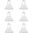 NUK First Essentials Replacement Baby Bottle Nipples, 6 Count (Pack of 1)