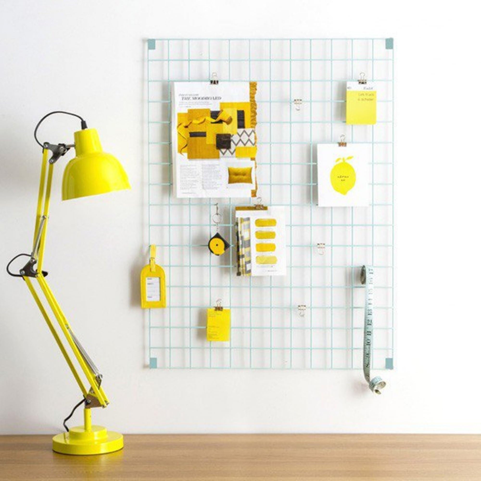 Block Design Wire Mesh Notice/Moodboard - Blue