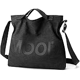 Canvas Tote Bag,Crossbody Shoulder Tote Bag for Women and Men Zipper Messenger Bag Travel Shoulder Bags Handbags