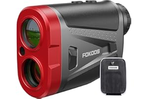 FOKOOS Golf Rangefinder with Slope, 1200 Yards Range Finder Golf, 7X Magnification Rangefinder for Golfing and Hunting, Laser Rangefinder with Flag-Lock Vibration, Rechargeable, IP54 Waterproof