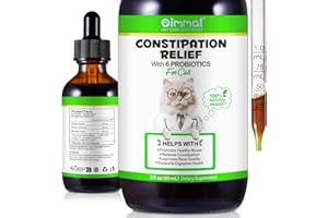 SHUANGJIA Cat Constipation Relief 2 fl oz, 100% Natural Cat Laxative with 6 Probiotics for Cats Constipation, Promotes Digestive Health, Laxative Constipation Relief, Cats Stool Softener