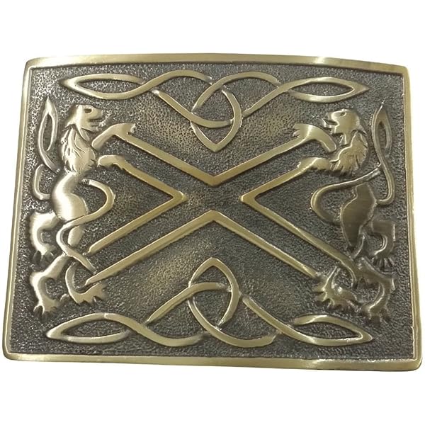 AAR Scottish Highland Kilt Belt Buckle Stag Head - 3" X 2.1/4 Antique Chrome & Jet Black In | Whizz Accessories - Foto 13