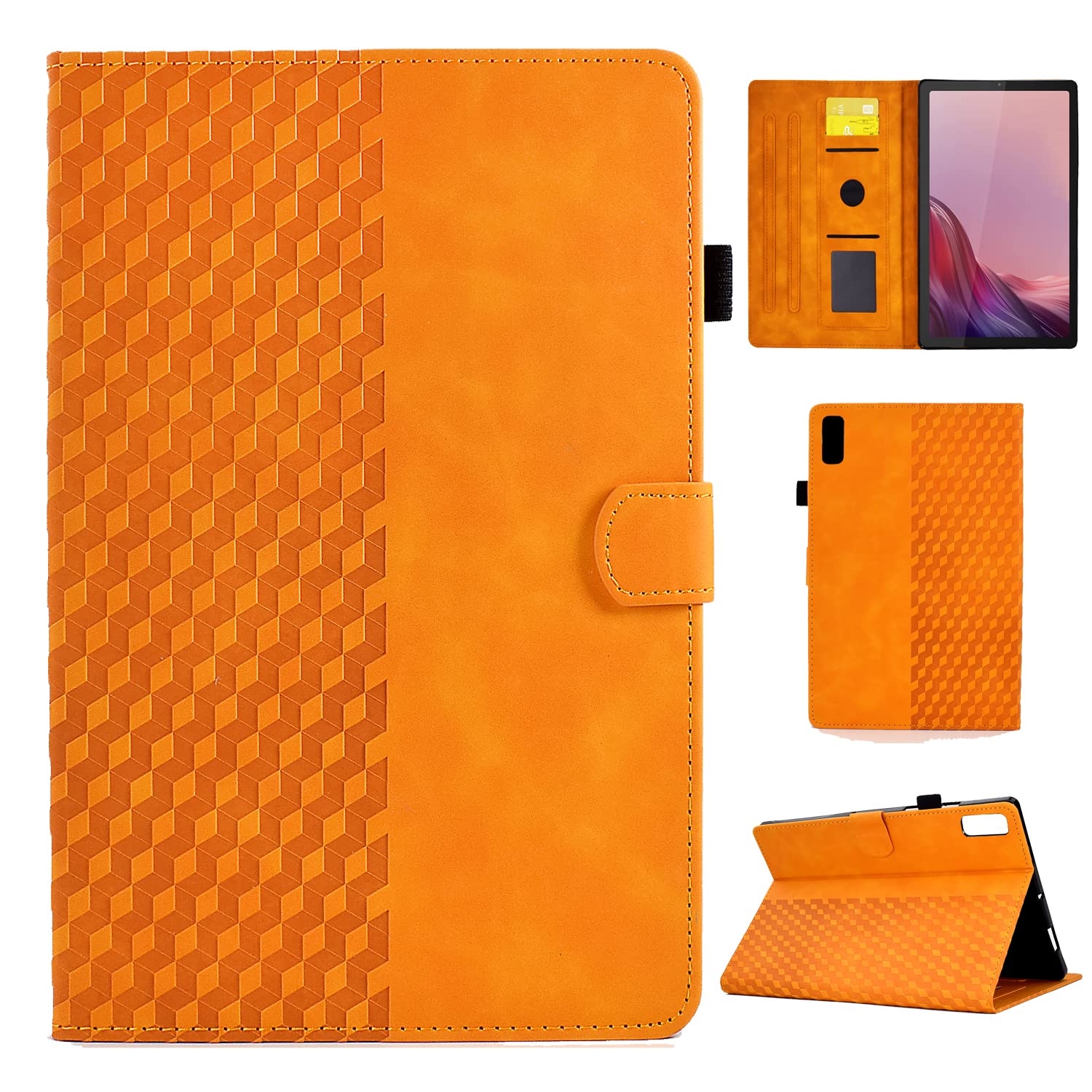 CASAFUNY Lenovo Tab M9 9 Inch Case 2023 (TB310FU) Protective Tablet Case with Multi-Angle Stand, Shockproof Cover for Lenovo M9 2023 Tablet, Orange