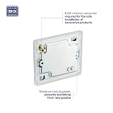 BG Electrical Single Screwless Blank Plate Brushed Steel Slimline view 4
