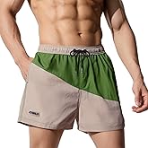 YINYOUYU Men's Swim Shorts Beach Board Shorts Swimwear Swimming Quick Dry Trunks with Pockets Bathing Suits