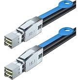 H!Fiber.com 12G External Mini SAS HD SFF-8644 to Mini SAS SFF-8644 Cable, High Density HD Cable, 1-Meter(3.3ft), for Hard Disk Server, SAN, Raid Card