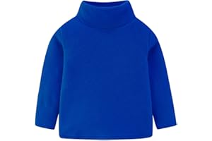 Mud Kingdom Kids Fleece Shirts High Collar Soft Tops Unisex