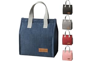 Insulated Lunch Bags for Women Men, Reusable Portable Lunch Bag Designed for Adults, Students, Leakproof Cooler Bag Thermal I