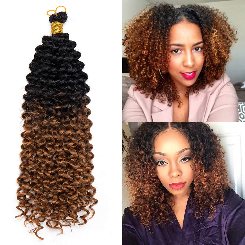 Braiding Hair Marlybob Crochet Hair Twist Braids 14inch Hairpiece Synthetic Afro Weave Hair Extensions - Black to Dark Brown — image 1
