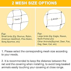 BSTPCOO Nylon Bird Netting 50'x50' with 2.4" Square
