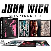 John Wick: Chapters 1-4 Collection - Bonus Features &amp; Commentaries - (Blu-ray + DVD + Digital) [Region Free]