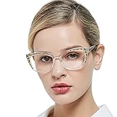 OCCI CHIARI Stylish Reading Glasses for Women 2.5 Cateye Readers 1.0 1.25 1.5 1.75 2.0 2.25 2.5 2.75 3.0 3.5 4.0 5.0 6.0 (Transparent, 2.50)