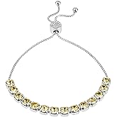 INSPIRED VOICES Easy Slider Adjustable Bracelets - Lariat & Tennis Styles for Women, Rhinestone Bracelets - Blue, Pink, Purple & More