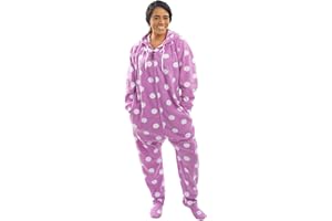Forever Lazy Footed Adult Onesies, One-Piece Pajama Jumpsuits for Men and Women, Unisex. with Detachable Feet.