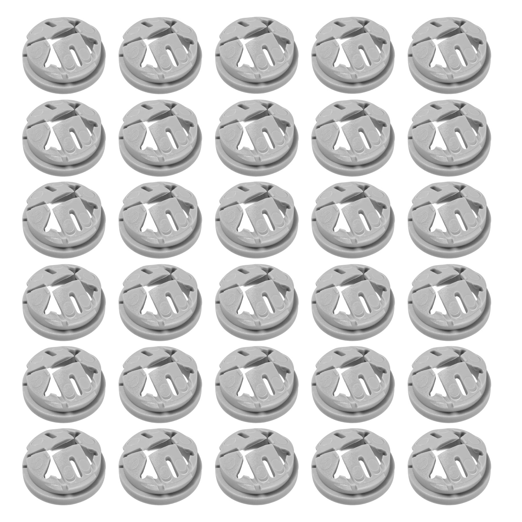 Photo 1 of 35 Pcs 3/8 in. - 1/2 in. Non Metallic Button Push-in Bulk Connector, Plastic Cable Connector Electrical Conduit Fittings, Fits 1/2-Inch Knock Outs
