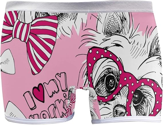 Amazon Co Jp ボクサーブリーフ女性用下着ボーイレッグパンティーソフト漫画犬 服 ファッション小物
