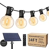 Outdoor Solar String Lights 34FT with