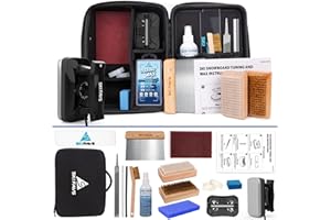 SKIFAVS Ski/Snowboard Wax Kit, Ski Tuning & Waxing Kit with Wax Iron, Complete Basic Wax Set - Professional Tuning Equipment, All Temperature Wax, Base Cleaner, Brush, Wax Scraper, P-tex, Tuning Stone