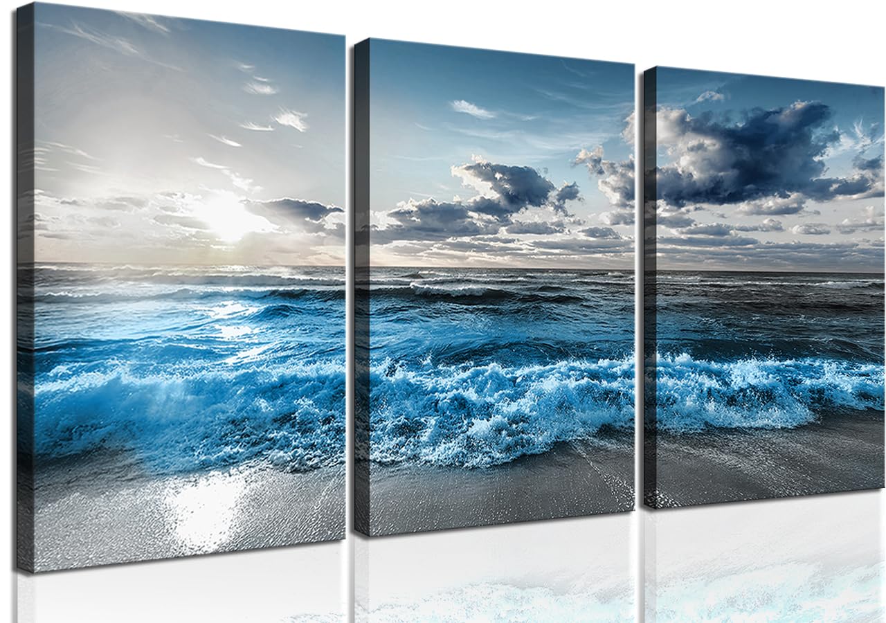 Beach Wall Art for Living Room Bathroom Wall Decor Framed Beach Wall ...