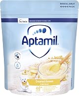 Aptamil Creamed Banana Porridge Baby Cereal 4-6+ Months 125g 5 Pack view 7
