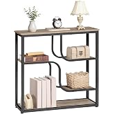 HOOBRO 29.5" Console Table, 5-Tier Narrow Entryway Table, Sofa Table | Behind Couch Table with Storage Shelves for Hallway, living Rooms, Entryway, Greige