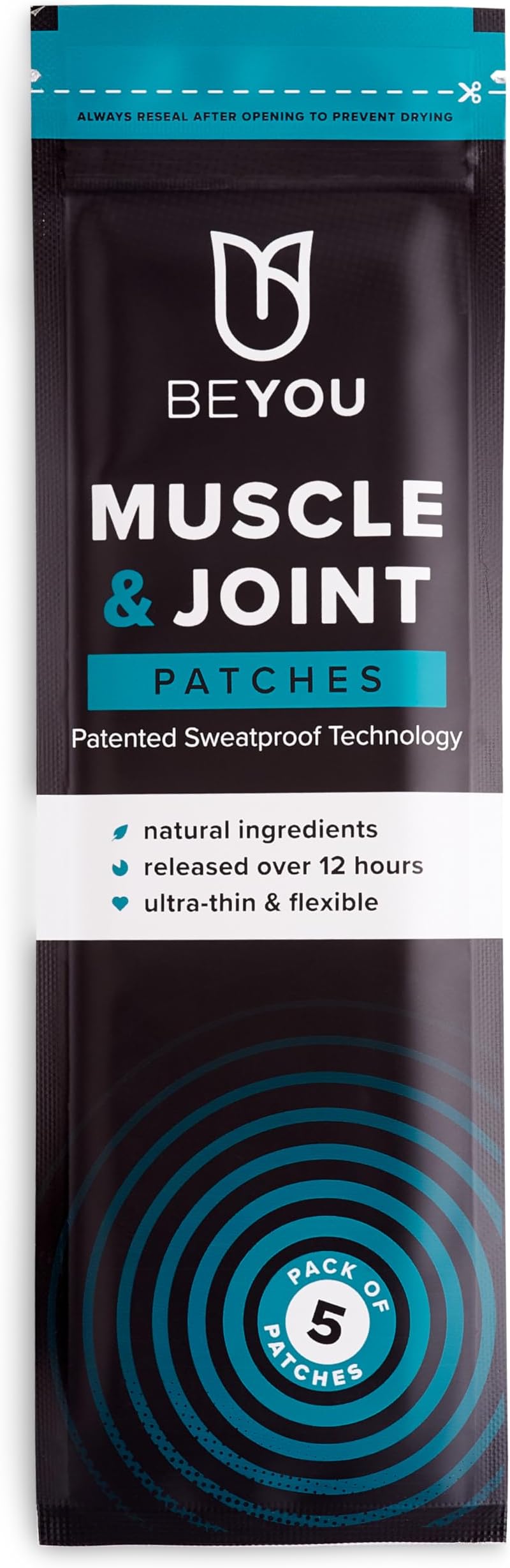 BeYou Muscle and Joint Pain Relief Patches High Strength Natural Matrix
