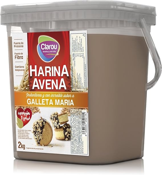 Harina de avena 2Kg Sabor Galletas Maria con leche