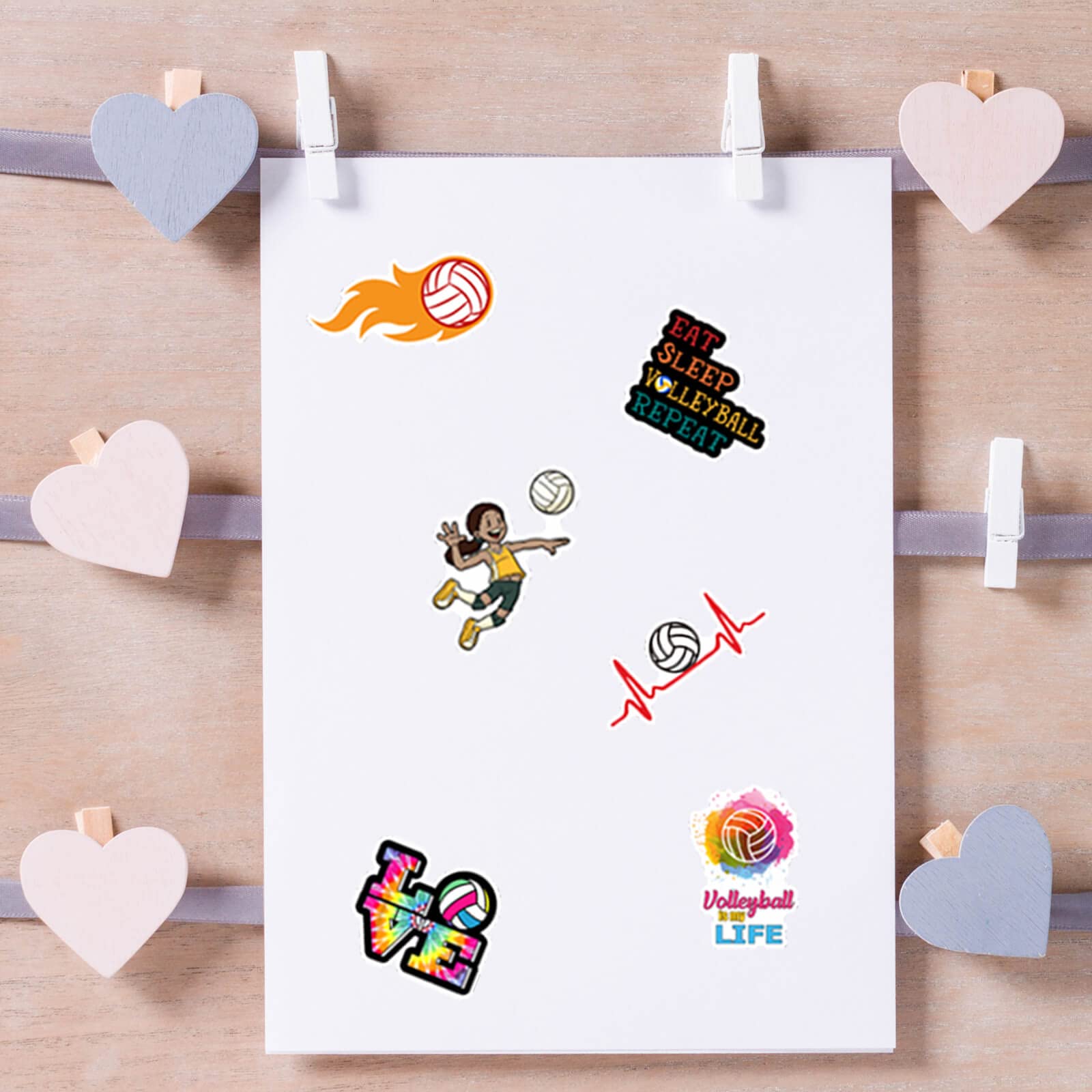 Volleyball Stickers, 100PCS Motivational Volleyball Water Bottle Stickers for Kids, Anywhere You Need Vinyl Waterproof Stuff