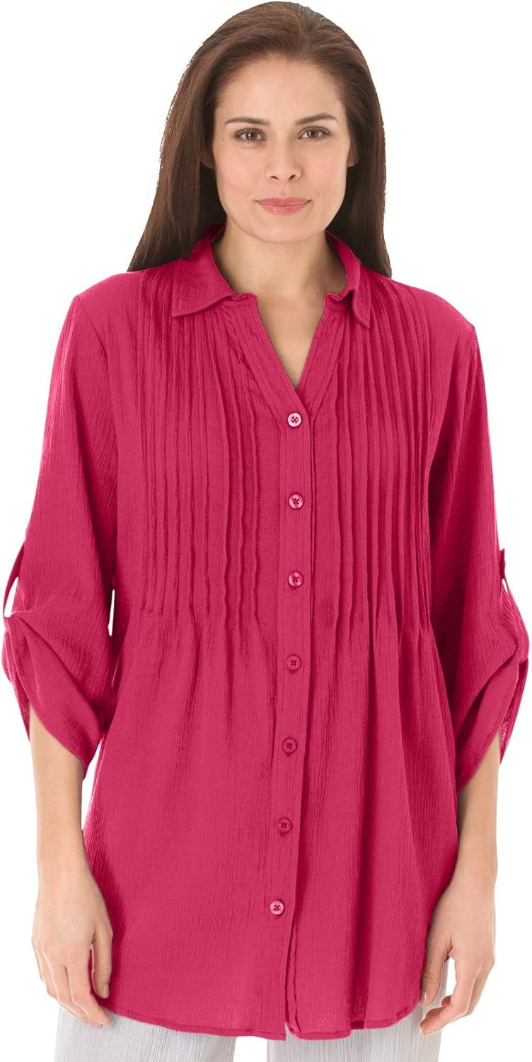 gauze shirts plus size