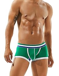 SEOBEAN Mens Low-Rise Trunk Boxer Brief Underwear